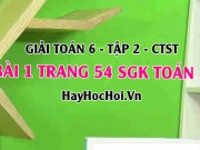 Giải bài 1 trang 54 Toán 6 Tập 2 SGK Chân trời sáng tạo